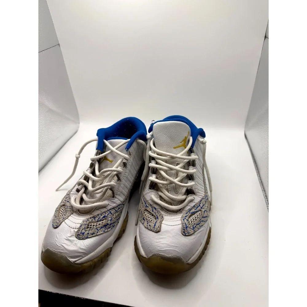 Air‎ Jordan 11 Retro GS 306006-172 Kids 6 Sneaker White Argon Blue Leather Shoes